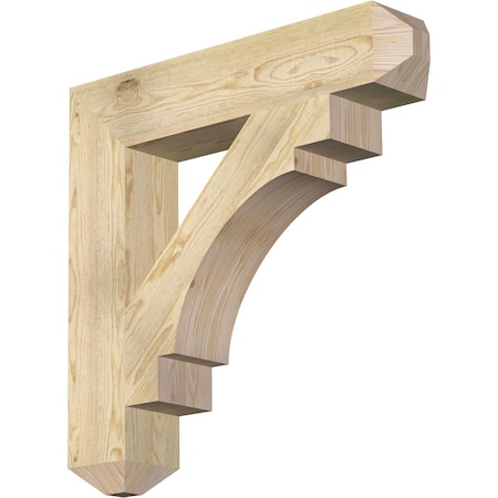Ekena Millwork Merced Craftsman Rough Sawn Bracket, Douglas Fir, 6"W x 32"D x 32"H BKT06X32X32MRC04RDF